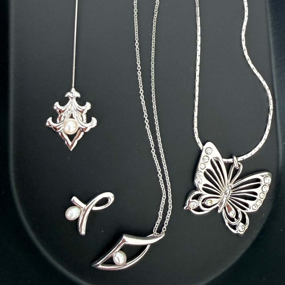 Sterling Silver & Japanese Perls Jewelry Lot